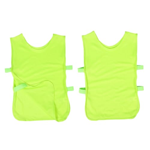 2PCS Youth Sports Practice Vests for Kids Breathable Mesh Team Pinnies for Soccer and Basketball Training Lightweight Uniforms