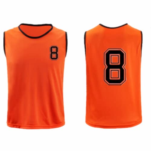 31m17xBQ3LL.jpg Soccer Sports Team Practice Pinnies Scrimmage Training Mesh Vests with Number-12 pcs Pack