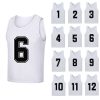 12 Pack（1-12） Numbered Pinnies/Soccer Training Bibs/Basketball Jerseys for Kids,Youth and Adults