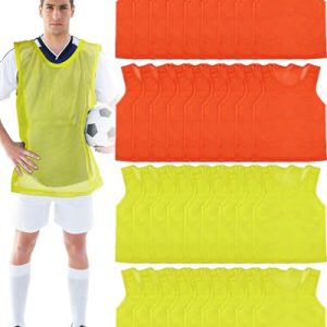 36 Pcs Adult Pinnies Scrimmage Vests Youth Pinnies Team Practice Jerseys for Sports Soccer Football Basketball Practice