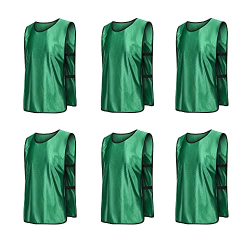6 Pack Scrimmage Vests/Sport Basketball Pinnies/Soccer Bibs for Kid and Adult
