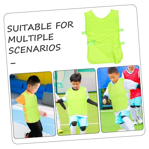 2PCS Youth Sports Practice Vests for Kids Breathable Mesh Team Pinnies for Soccer and Basketball Training Lightweight Uniforms