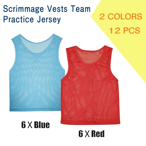41FQIBdl1cL.jpg Pinnies Team Practice Vests for Child Youth Teen Adult,Mesh Scrimmage Jersey for Soccer Football Basketball