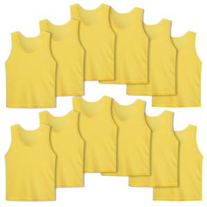 Scrimmage Vests Pinnies Team Practice Jerseys for Kids,Youth and Adult Sports Soccer,Football,Basketball(12 Pack)