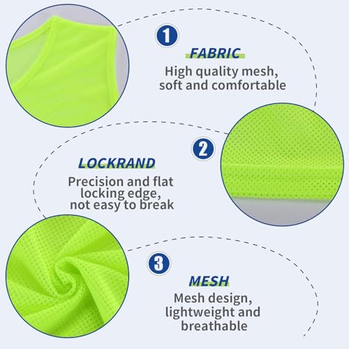 41TDNmTcLZL.jpg Soccer Pinnies Youth with Numbers Scrimmage Team Practice Vests Pennies Jerseys for Basketball Soccer Football Bibs