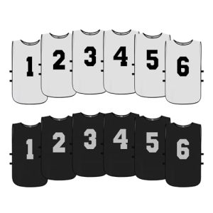 Mesh Scrimmage Team Practice Vests Pinnies Jerseys for Children Youth Teen & Adult for Sports(12 Jerseys)