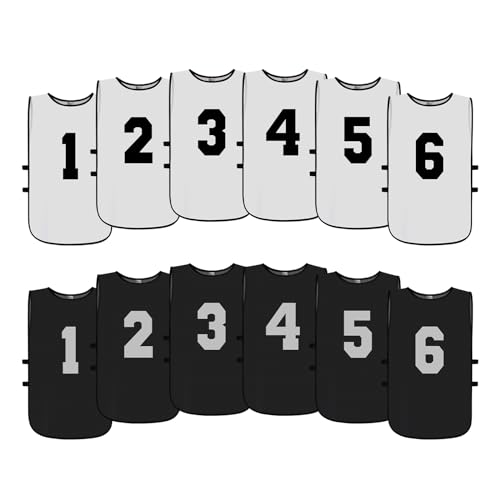 41VEO7L-FL.jpg Mesh Scrimmage Team Practice Vests Pinnies Jerseys for Children Youth Teen & Adult for Sports(12 Jerseys)