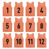 Numbered Soccer Pinnies Scrimmage Vest Soccer Bibs Sports Pennies Team Training Practice Vest for Adult Youth(12 pcs)