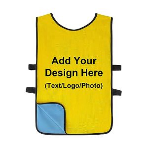 Custom Reversible Soccer Pinnies, Football Practice Jersey Soccer Vest for Adult and Youth