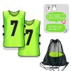 Scrimmage Training Vest (12 Pack) Team Sports Pinnies Jerseys for Adult Youth Soccer Bibs Numbered Practice Jerseys
