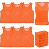 24 Pcs Pinnies Scrimmage Vests Team Practice Jersey Nylon Mesh Pennies for Soccer Basketball Sports
