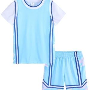 41fFH-083L.jpg Girls Basketball Jersey Shirt and Shorts Sports Uniform Set Sportwear