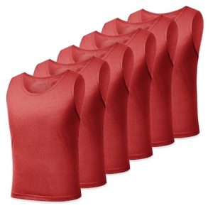 6 Pack Pinnies for Adult/Youth/Kids, Sports Pennies for Soccer Basketball Football Team, Scrimmage Practice Jerseys
