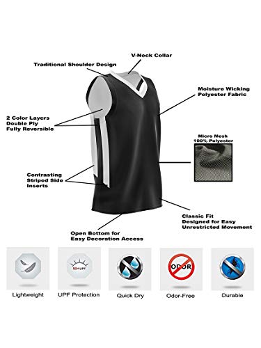 41ixsYyw0tL.jpg Youth Boys Reversible Mesh Performance Athletic Basketball Jerseys Blank Team Uniforms for Sports Scrimmage