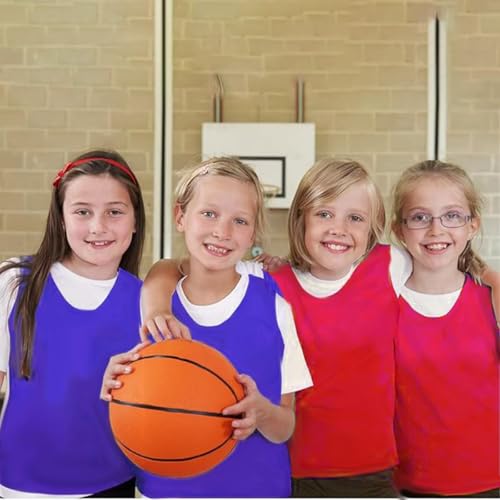 12 Pack Pro Training Pinnies for Youth & Adult Mesh High-Vis Scrimmage Vests for Soccer, Basketball, Volleyball Teams