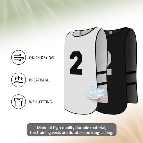 41omKpC6q-L.jpg Mesh Scrimmage Team Practice Vests Pinnies Jerseys for Children Youth Teen & Adult for Sports(12 Jerseys)