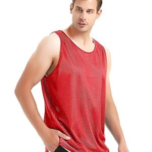 Reversible Basketball Jerseys Men's Tank Top Mesh Tank Lacrosse Jersey for Adult Youth