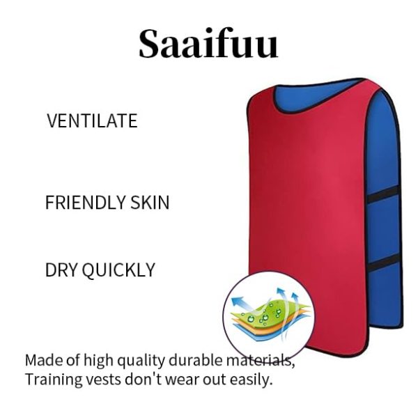 41s-Xvh685L.jpg 12 Pack Reversible Numbered Pinnies, Double Sided Scrimmage Vest,Team Practice Jerseys for Kids and Adult