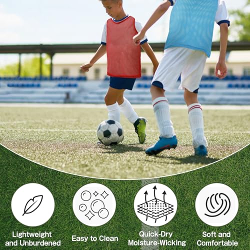 51251eWqsFL.jpg Pinnies Team Practice Vests for Child Youth Teen Adult,Mesh Scrimmage Jersey for Soccer Football Basketball