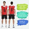 5168GYX9mmL.jpg Sports Pinnies-Numbered Practice Vest Pennies for Soccer Basketball Jersey Bibs -Set of 12/Youth Adults Team