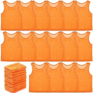 24 Pcs Youth Pinnies Kids Penny Jersey Scrimmage Vest Basketball Practice Jersey Soccer Vests for Youth Kids