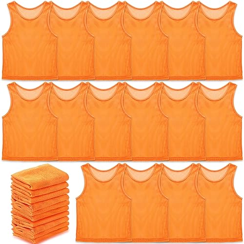 24 Pcs Youth Pinnies Kids Penny Jersey Scrimmage Vest Basketball Practice Jersey Soccer Vests for Youth Kids
