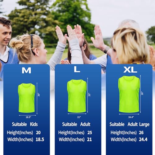 51DlM8af4yL.jpg Soccer Pinnies Youth with Numbers Scrimmage Team Practice Vests Pennies Jerseys for Basketball Soccer Football Bibs