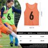 Numbered Soccer Pinnies Scrimmage Vest Soccer Bibs Sports Pennies Team Training Practice Vest for Adult Youth(12 pcs)