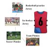 51HanATWPvL.jpg 12 Pack Reversible Numbered Pinnies, Double Sided Scrimmage Vest,Team Practice Jerseys for Kids and Adult