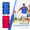 6 Pack Basketball Jersey, Polyester Soccer Training Vest Water Absorption Scrimmage Team Vests for Adult Kids
