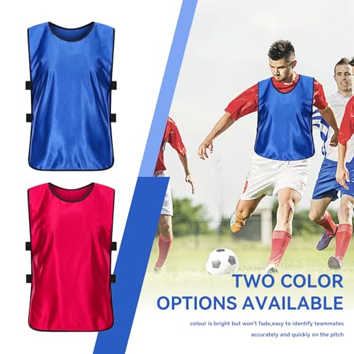 6 Pack Basketball Jersey, Polyester Soccer Training Vest Water Absorption Scrimmage Team Vests for Adult Kids