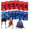 51KAfodBO6L.jpg Sports Pinnies-Numbered Practice Vest Pennies for Soccer Basketball Jersey Bibs -Set of 12/Youth Adults Team