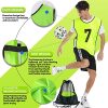 Scrimmage Training Vest (12 Pack) Team Sports Pinnies Jerseys for Adult Youth Soccer Bibs Numbered Practice Jerseys
