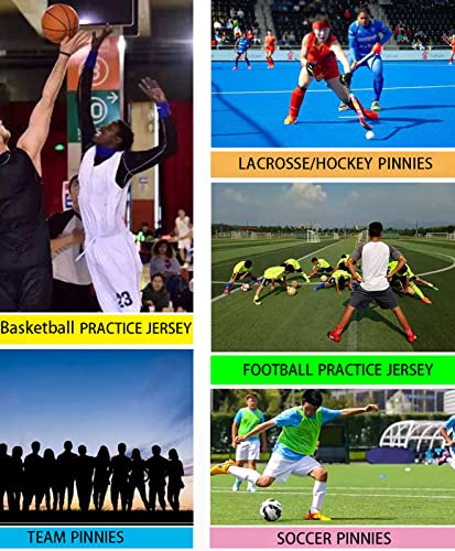 12 Pieces Soccer Pinnies Scrimmage Vest Team Practice Jerseys Sports Pinnies With Free Carry Bag