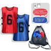 51RDEJvvpML.jpg Sports Pinnies-Numbered Practice Vest Pennies for Soccer Basketball Jersey Bibs -Set of 12/Youth Adults Team