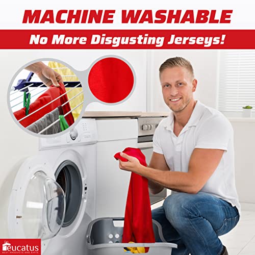 Machine Washable Sports Training Jerseys Bibs. Numbered Front and Back Pinnies for Game Play. Comfortable Polyester Vests