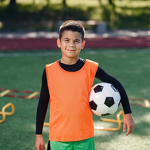 24 Pcs Youth Pinnies Kids Penny Jersey Scrimmage Vest Basketball Practice Jersey Soccer Vests for Youth Kids