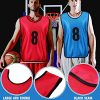 24 Pcs Sports Pinnies Soccer Scrimmage Practice Vests Numbered Soccer Team Pennies with Belt for Adult