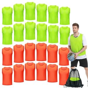 Soccer Pinnies Youth with Numbers Scrimmage Team Practice Vests Pennies Jerseys for Basketball Soccer Football Bibs