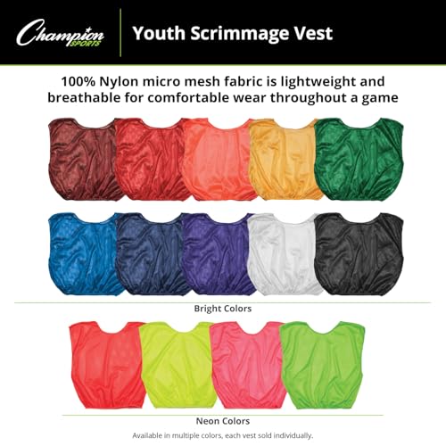 51dSq9jWLxL.jpg unisex-adult Mesh Practice Scrimmage Vest Regular and Numbered (Youth and Adult) - Pack of 12