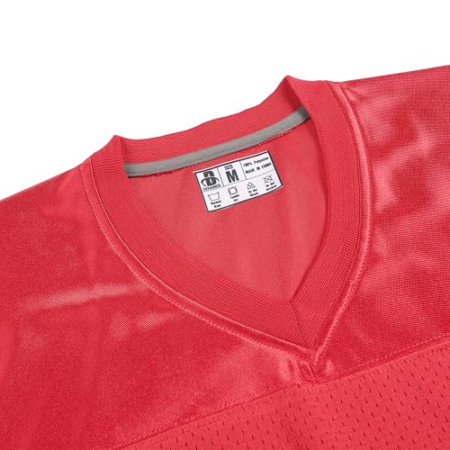 51drn2Ld3WL.jpg DEHANER Retro Classic Football Jerseys for Men Unisex Workout Dry-Fit Shirts Sports Uniforms Casual Tops