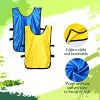 24 Pcs Pinnies Scrimmage Vests and 48 Pieces Iron on Numbers Team Practice Jersey Soccer Basketball Bibs Training Vest Sports