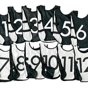 LVL10 Pro Sports Pinnies - Reversible Numbered Pinnies with Premium Fabric, Comfortable Fit and Fade-Resistant Print - 6 Pack