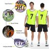 Scrimmage Training Vest (12 Pack) Team Sports Pinnies Jerseys for Adult Youth Soccer Bibs Numbered Practice Jerseys