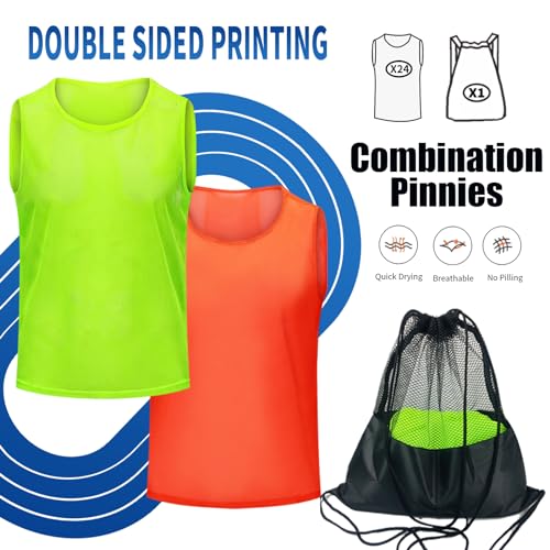 51ss3fTOTyL.jpg Soccer Pinnies Youth with Numbers Scrimmage Team Practice Vests Pennies Jerseys for Basketball Soccer Football Bibs