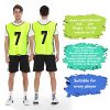 Scrimmage Training Vest (12 Pack) Team Sports Pinnies Jerseys for Adult Youth Soccer Bibs Numbered Practice Jerseys