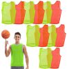 Scrimmage Vest Pinnies 12pk in Red and Blue – Youth, Teens and Adult Sizes – Nylon Mesh Jerseys for Any Sport