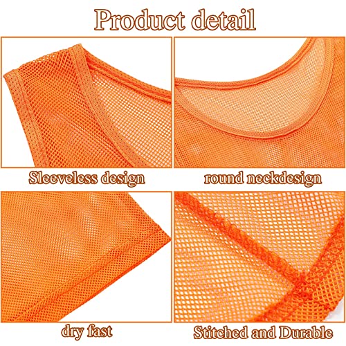 24 Pcs Youth Pinnies Kids Penny Jersey Scrimmage Vest Basketball Practice Jersey Soccer Vests for Youth Kids